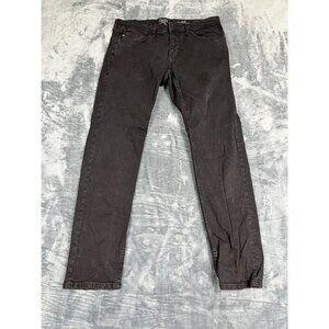 Chaps Slim Straight Fit Jeans 34x32 Black Denim Mens Casual Pants